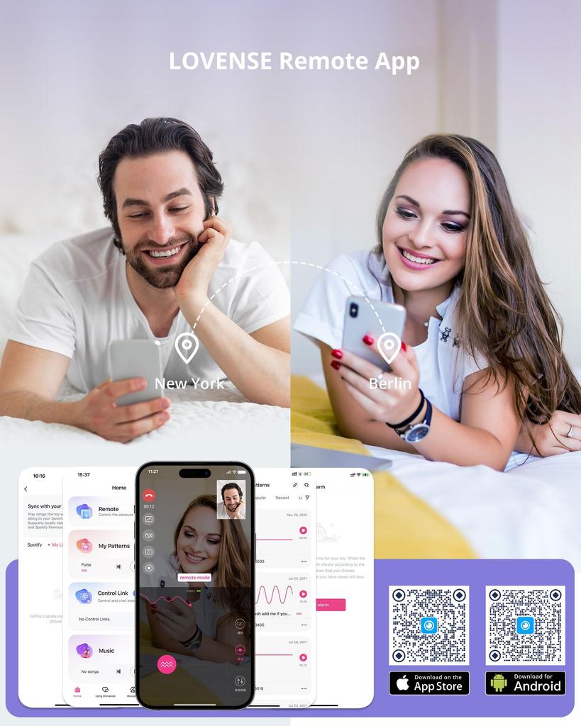 LOVENSE Hyphy High Speed Vibrator for and Smartphone Remote Music Distance Solo Collaborative Japanese App Year Nipples, G-Spot, Clitoris, Control,