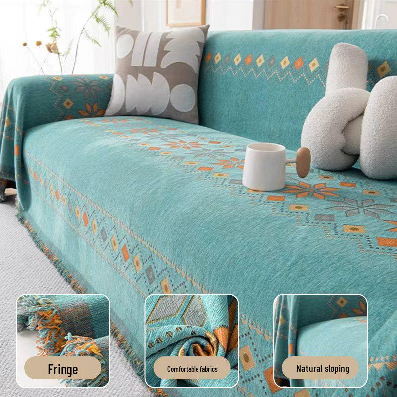 European Chenille Sofa Cover: All-Season Universal Slipcover