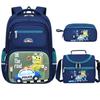 Elementary School Bag Three-Piece Burden Reduction Backpack Children'S Cartoon Dinosaur Backpack Pencil Bag Meal Bag Dragon