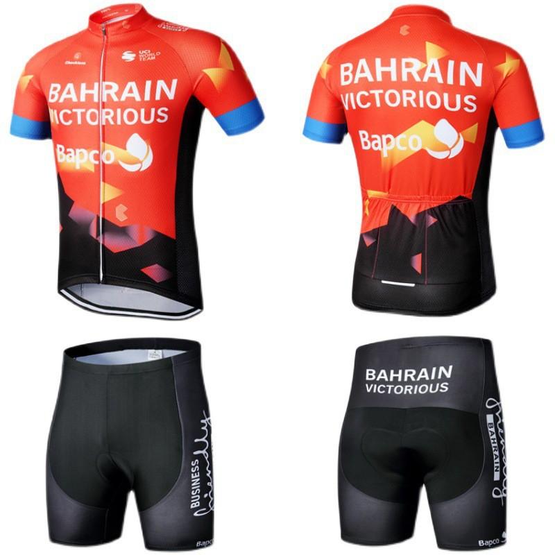 Mens Cycling Jersey Set Short Sleeve Breathable Road Bike Apparel Outdoor Sport Wear