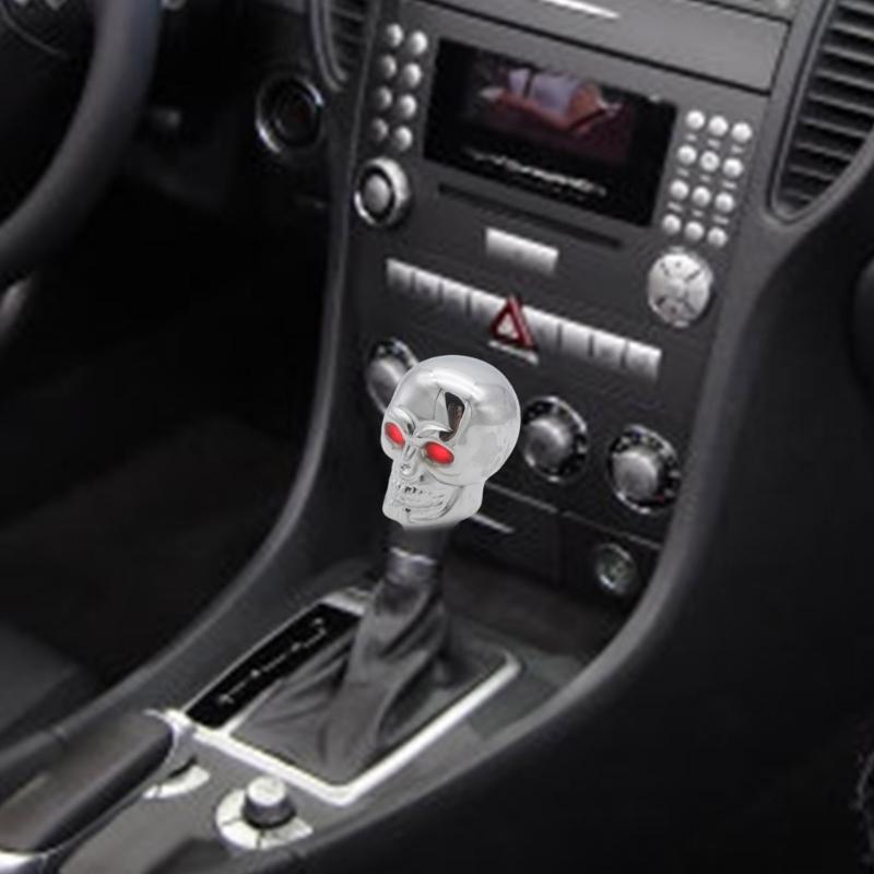 Unique Skull Head Gear Shifts Knob Shifter Lever with Adjustable LED Light for Manual Transmission Car Inner Enhancement