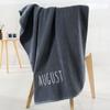 Pure Cotton Bath Towel Embroidery Month White Gray Large Bath Towel Thickened Soft Water Absorption Without Hair Loss Creative Embroidery