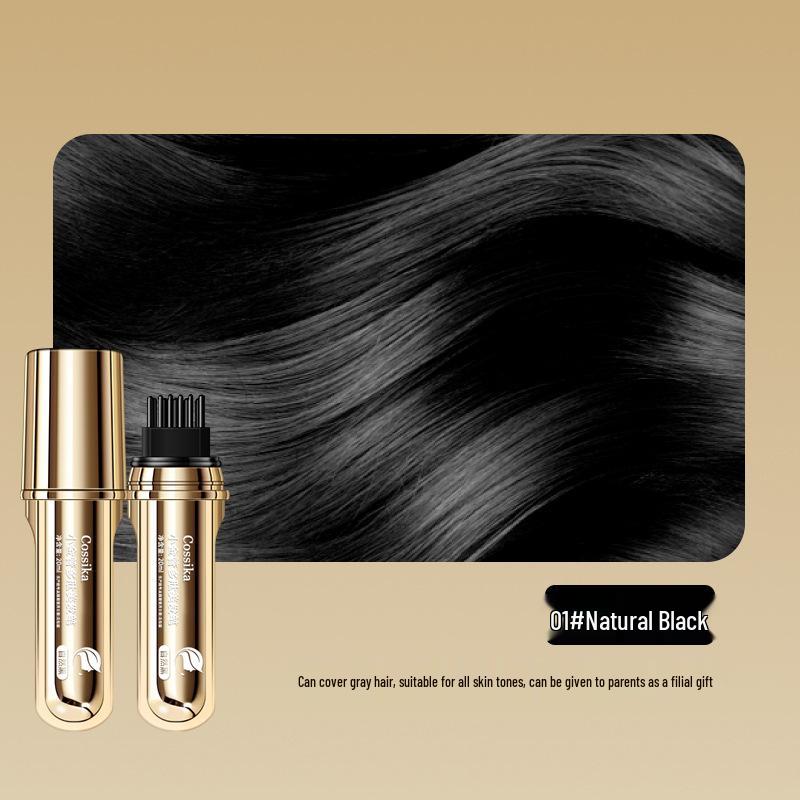 Golden Tube Hair Dye Pen with Comb – Long-lasting White Hair Concealer and Styler