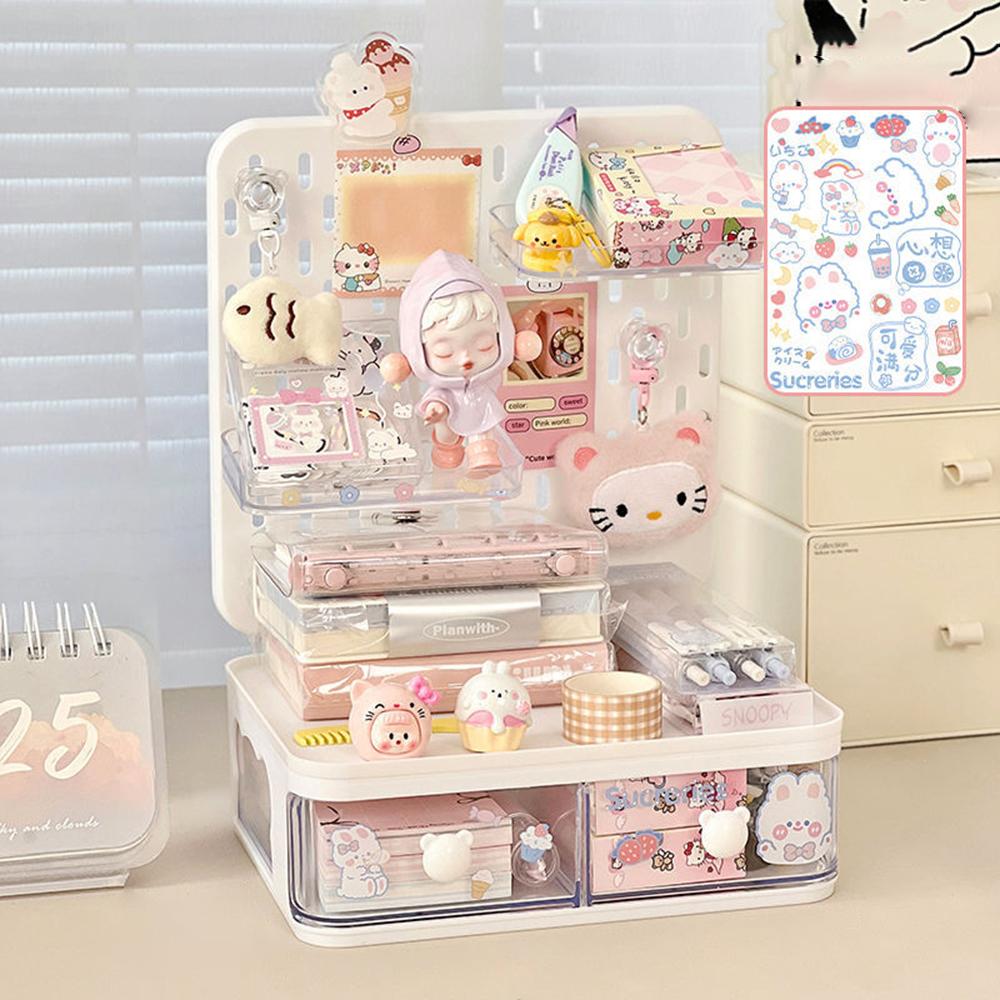 

Desk Storage Pen Holder Perforated Board Bookshelf Stationery Storage Box Office Desk Perforated Board Storage Box
