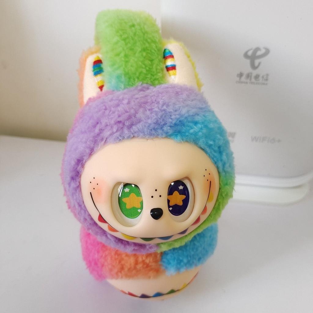 Cache-oreilles en peluche d'hiver LABUBU Cartoon, résistant au froid et chaud pour les enfants, ensemble d'oreilles universel avec tissu en fausse fourrure