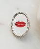 Bonbeau Antique Lips Coin Earrings