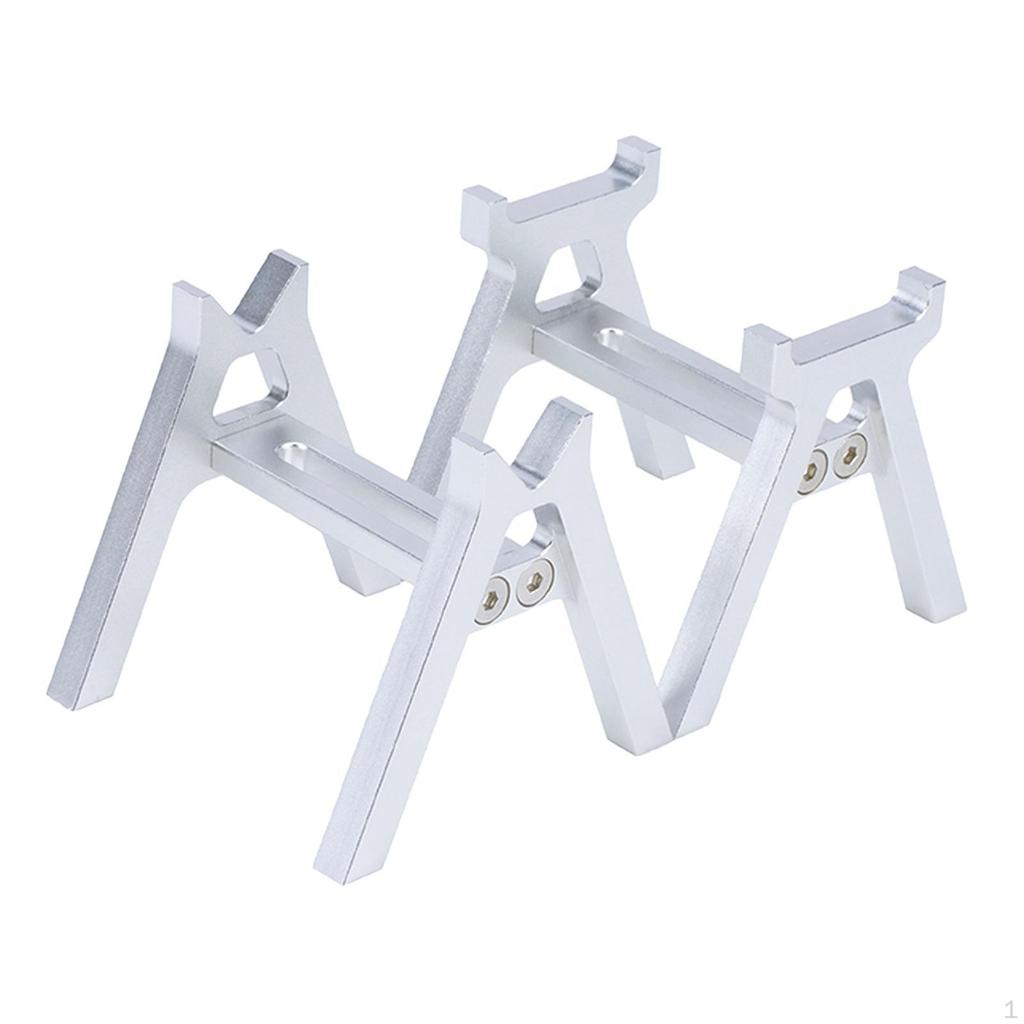 2 Pieces RC Repair Stand Model Car Support Compact Upgrade Part Aluminum Alloy Work Station