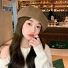 Black Beret Female Spring Autumn Painter Hat Female Small Octagonal Hat Big Headcircumference