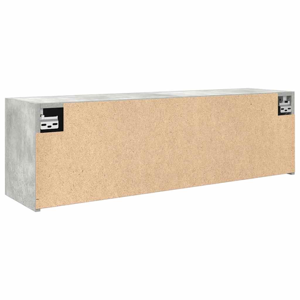 Vidaxl Wisząca Szafka Łazienkowa, Szarość Betonu, 100X25X30 Cm