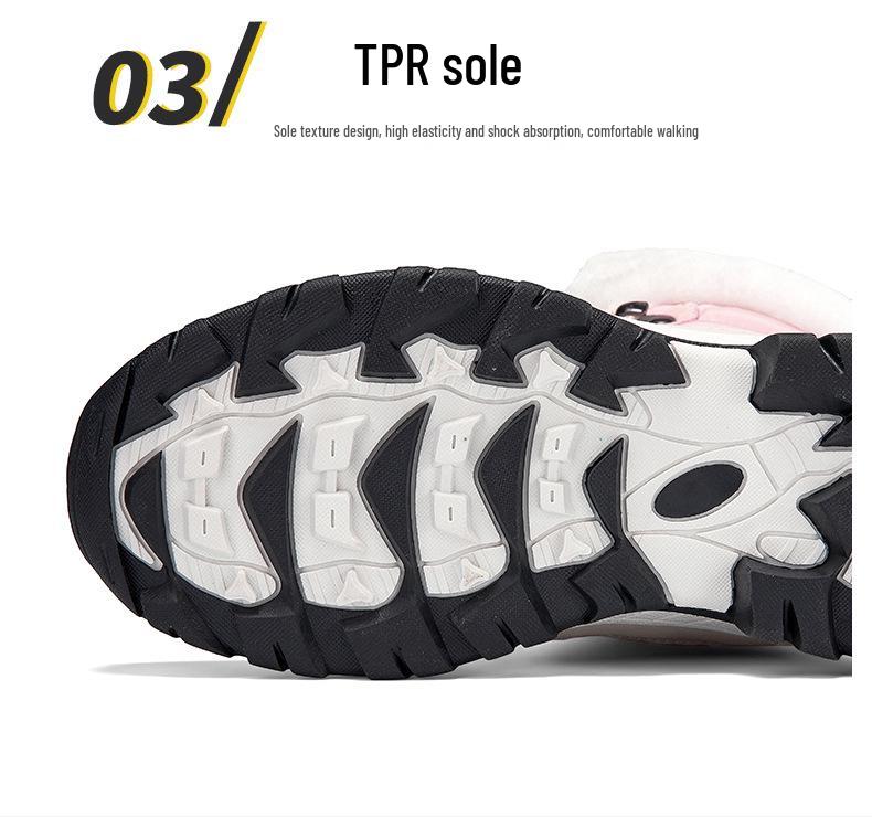 Plus-Size Women's Waterproof Winter Snow Boots, Warm Fleece-Lined, Long Tube Design, Outdoor Sports Fashion.