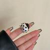 Geometric Insect Drip Oil Ring Korean Fashion Beetle Painting Ring Minority Design Jewelry Accessories Chunky Enamel Ring Gift