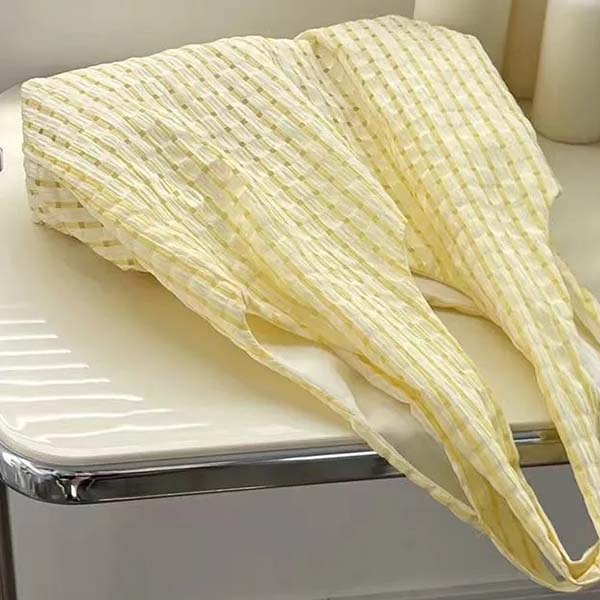 

WTEMPO Большая вместимость однотонных повседневных сумок на одно плечо для женщин, клетчатые сумки светлого цвета One Size светло-желтого