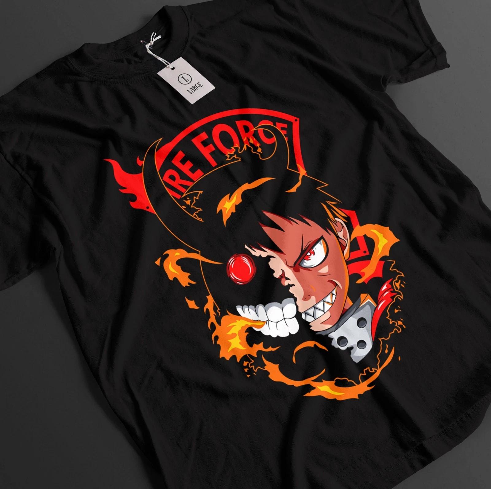 Firece Shirt Shinra Tshirt Arthur T-Shirt Maki Top Tamaki Benimaru Anime Tee S