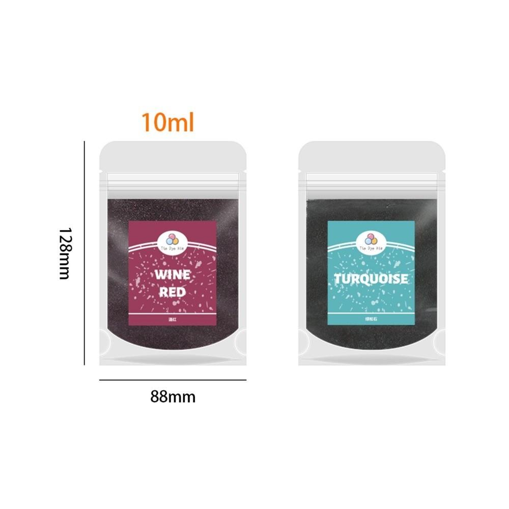 6 Color Set 10g Bag Fabric Tie Dye Powder Multifunctional Pigment Free Cooking Color Fabric Dye DIY Handmade