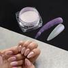 Pearl White Rubbing on Nail Art Glitter Dust Chrome Aurora Yellow Purple Manicure Decorations Mirror Mermaid Nail Powder Pigment