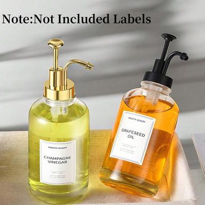 בקבוקי זכוכית דיספנסר 500 מ"ל למילוי חוזר סירופ קפה בקבוק שקוף עם משאבה לאביזרי בר מטבח חדר אמבטיה