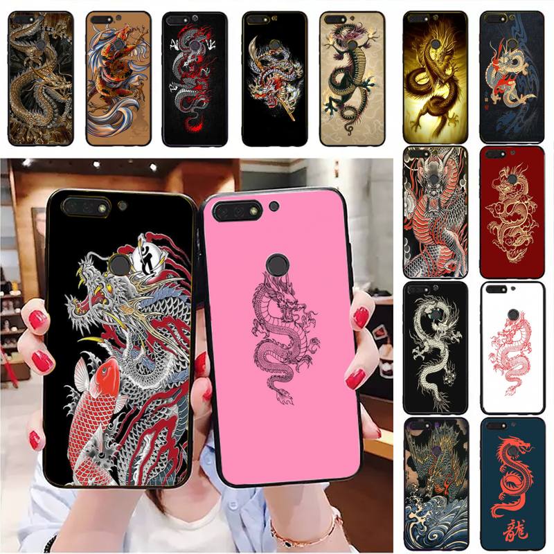 FHNBLJ Japanese DRAGON TATTOO Phone Case For Huawei Honor 7A 8X 9 10 20lite 10i 20i 7C 8C 5A 8A Honor Play 9X pro Mate 20 lite