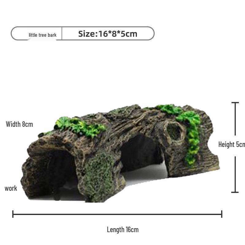 

Декорация из смолы для аквариума: Маленькое украшение в виде ветки и пещера-укрытие для рептилий