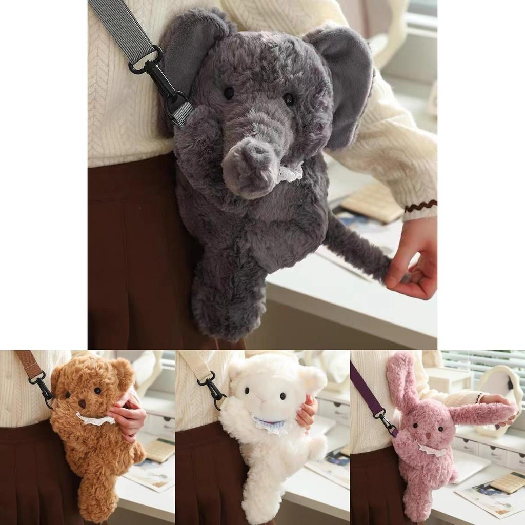 Sheep Plush Crossbody Bag For Women With Soft Short Plush Material And Stylish Design For Casual Daily Use