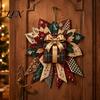 Handmade Ornament Making Supplies Christmas DIY Quilted Bow Sewing Craft Kit, Pre-cut Patchwork Sophisticated Crafting Set Set, Holiday Door