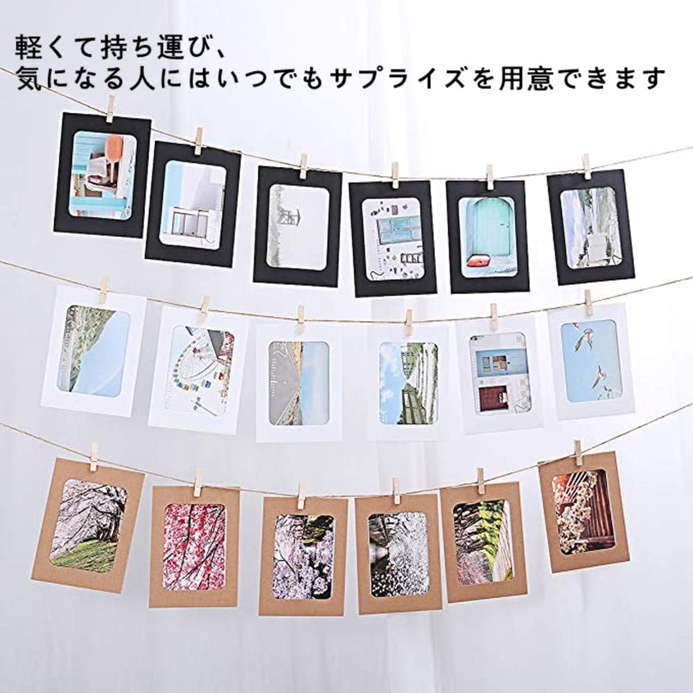 Samcos Photo Frame Photo Wall Paper Photo Picture Display Perfect for Home Set of Clips Included Set, Decoration, Hanging, Frame, Frame, Picture,