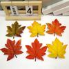 10PCS Bright Colored Faux Maple Leaf Models With Natural Texture For Home Decors And Seasonal Displays