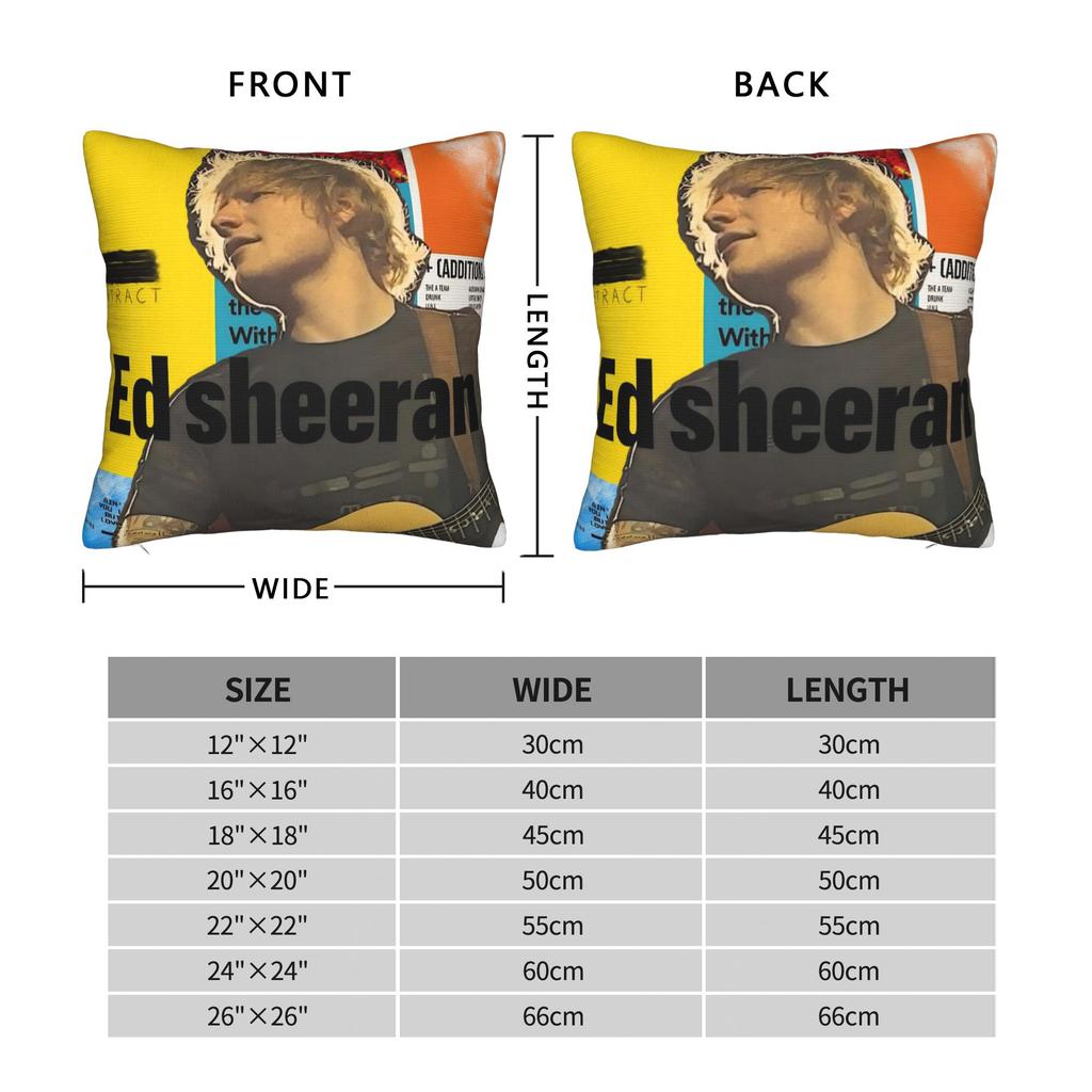 Federe decorative per cuscini Ed Sheeran Loop Tour 2026 Accessori Casa Federa per cuscino Copricuscino Cerniera Multimisura
