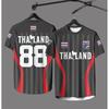 T-shirt di alta qualità con stampa di elefanti thailandesi per adulti e bambini Maglia da corsa Maglione sportivo ad asciugatura rapida Nuovi arrivi Top