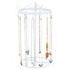 1set Rotatable Iron Necklace Display Stands with 15 Hooks for Necklaces Bracelets Storage White 19.3x30cm
