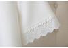 2026 Summer Plus Size Women's Lace Patchwork Cotton T-Shirt - Short Sleeve Slimming Top for Chubby Girls