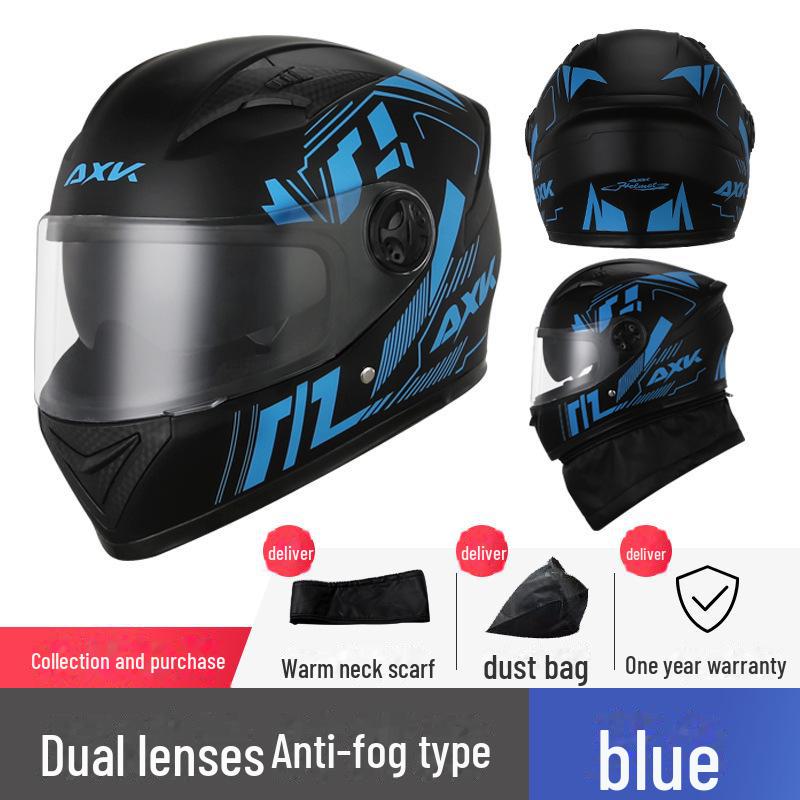 Men's Electric Bike Winter Full Helmet: Motorcycle Style, Safety Certified.