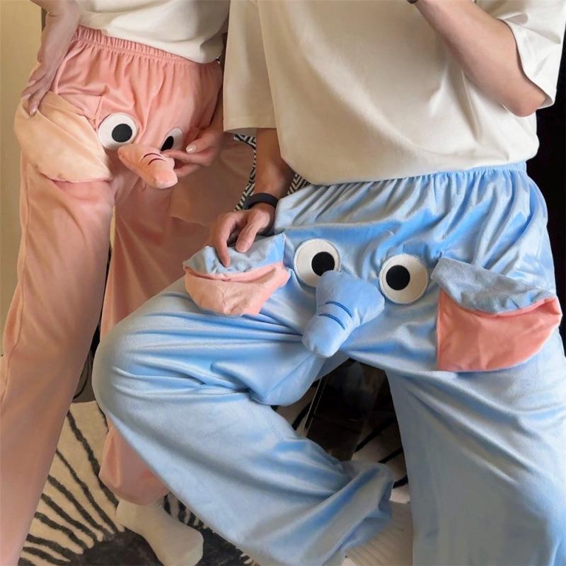 Frühlings- & Herbst-Süßer Elefant 3D Lockere Hose - Unisex Lässige Nachtwäsche