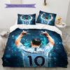 Football Player Background  Pattern Bedding Quilt Set  Home Decoration  Gift (1 * duvet cover + 2 * pillowcase  without core)