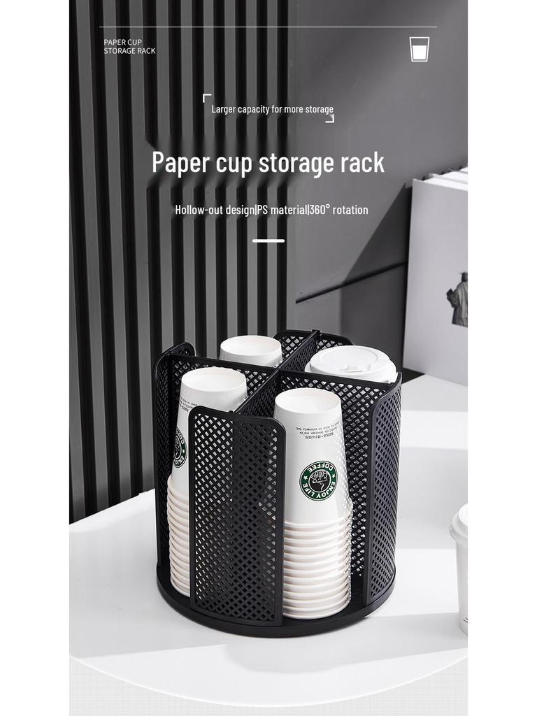 Rotating Disposable Cup Dispenser for Milk Tea & Coffee Shops