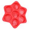 Hamburger Bun Mold 7 Cavity Silicone Non Stick Dishwasher Safe Household Hamburger Bread Form Baking Pan for Egg   Cornbread Layer Cake