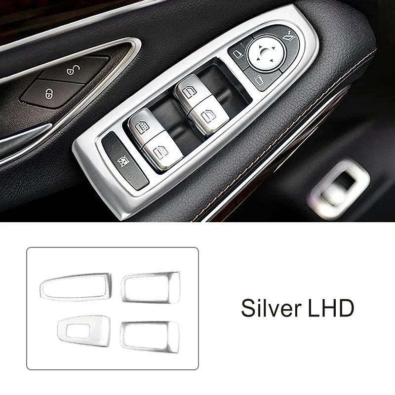 Door Window Lift Glass Panel Frame For Mercedes Benz S Class W222 2014- Carbon Pattern Trim Interior Car Accessories Sticker