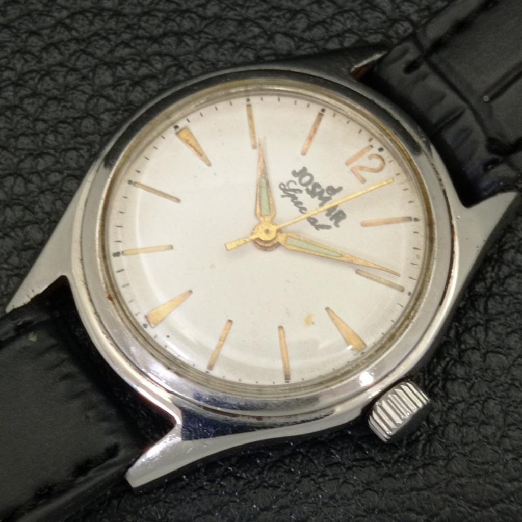 USED JOSMAR HAND-WINDING SWISS MENS WHITE COLOR DIAL WATCH a432783-2