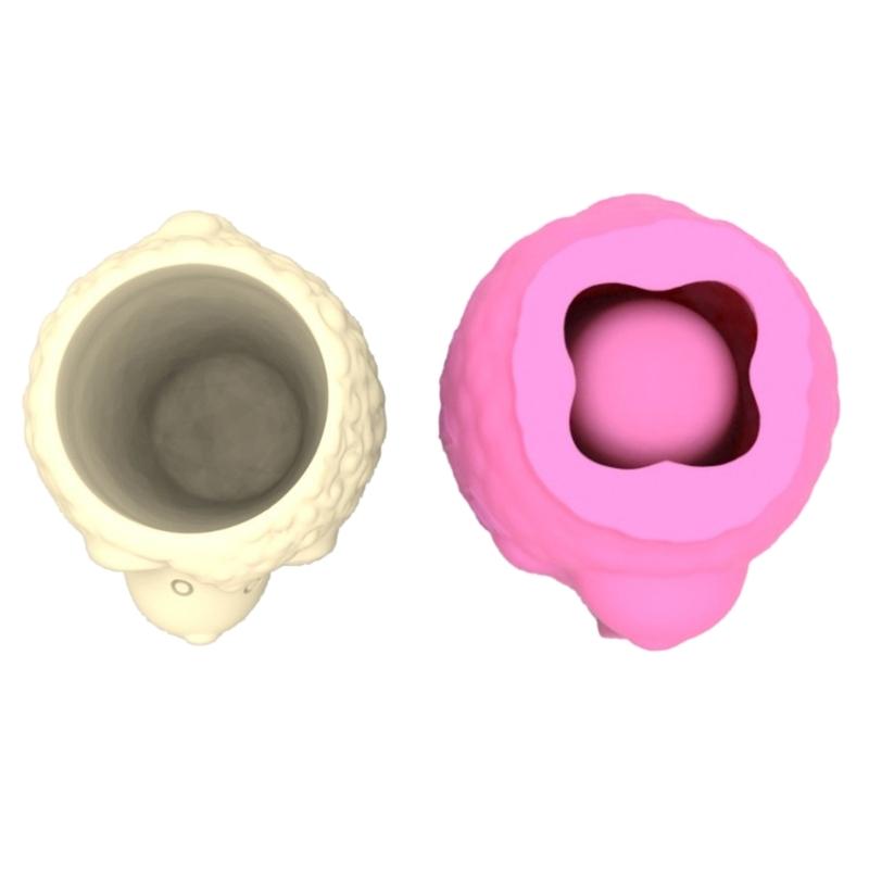 Cute Zebra Fox Concrete Flower Pot Silicone Mold Candle Pen Holder Resin Mold Animal Succulent Planter Pot Mold DIY Art