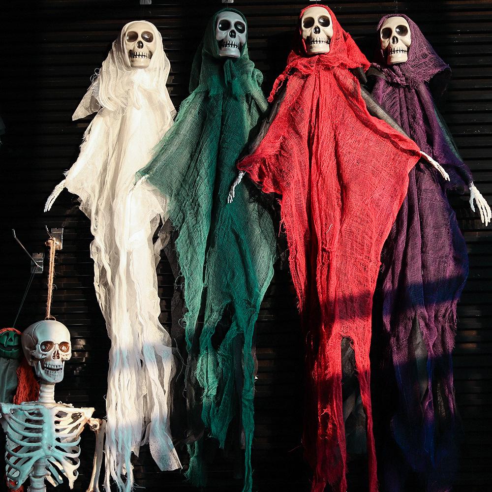 Halloween Skull Hanging Ghost for Haunted House or Bar Decor