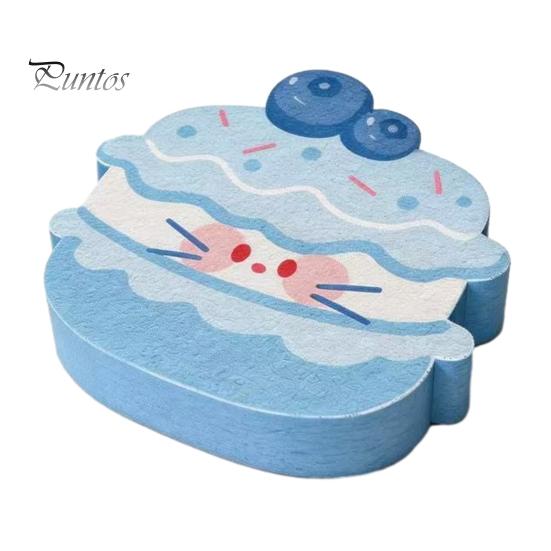 Soft Compressed Cleaning Sponge Double-Sided Cellulose Scrub Sponges, Cute Dessert Patterns Non-Scratch Wood Pulp Kitchen Utility Sponges Sponge,