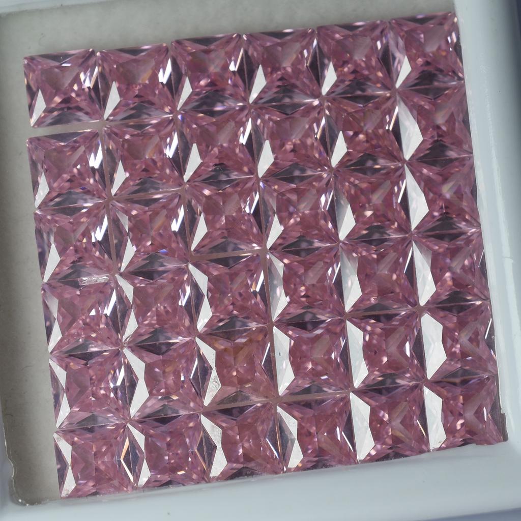 51 Pcs Lot Natural Pink Sapphire Square Cut 5x5mm Certified Loose Gemstones