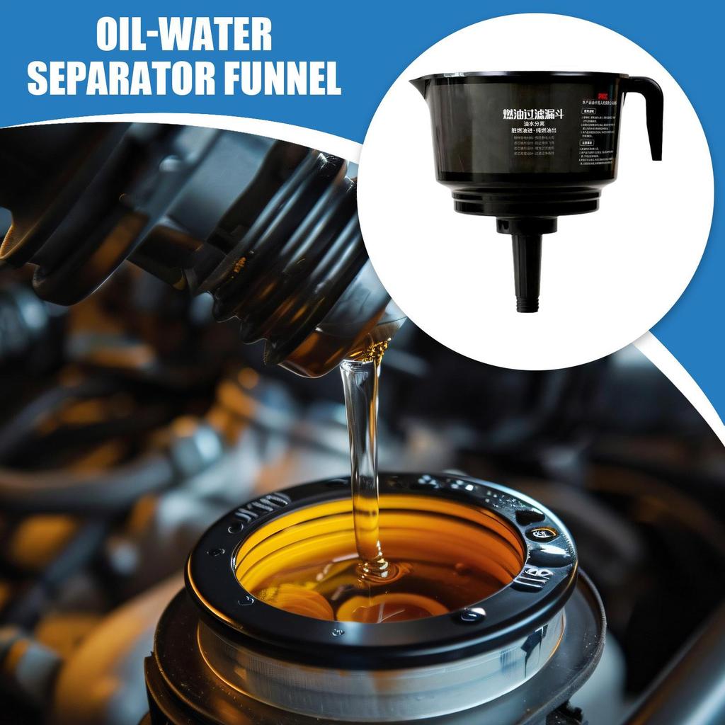 Oil Water Separator Funnel Truck Oil Water Separator Funnel Double-layer Filtering Tools Automobile Motorcycle Accessories