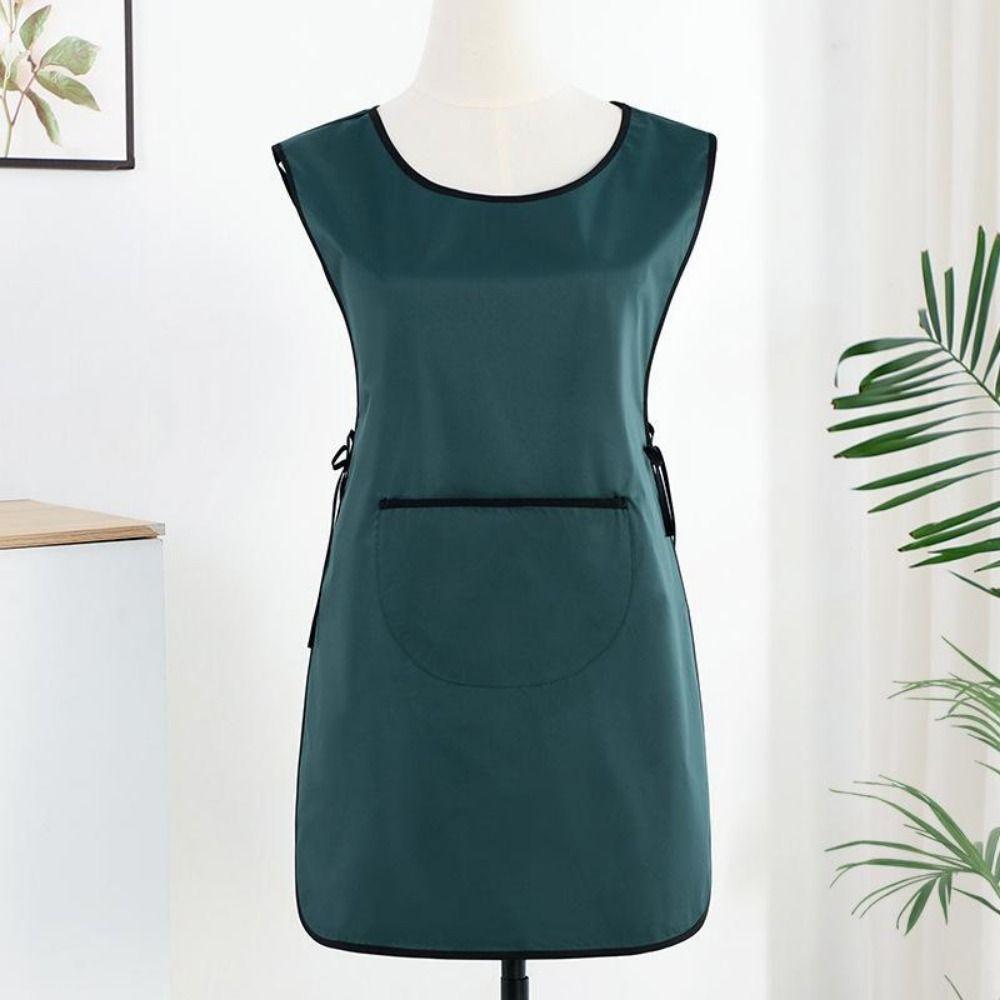 Anti-fouling Barber Apron Large Pockets Hair Stylist Apron Vest Coveralls Shoulder Bibs  Household