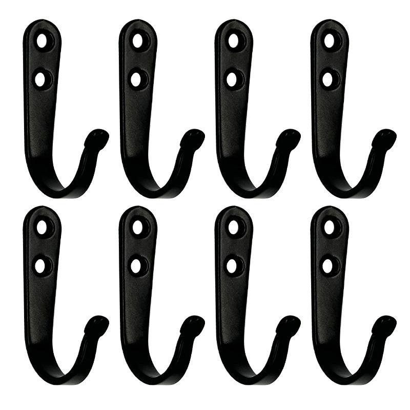 Shangli Modern Black Wrought Iron Wall Hook for Cabinets and Wardrobes