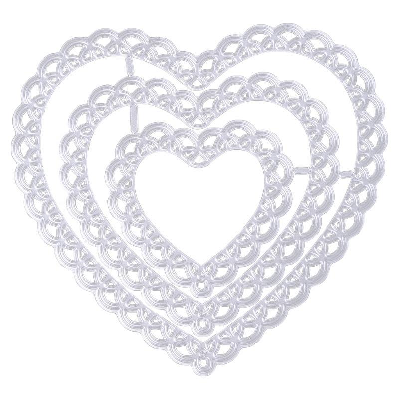 Handmade DIY Openwork Heart Cutting Die Carbon Steel Cuts for Decor Card