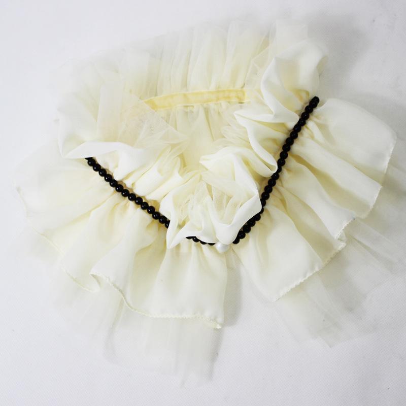 Perfect Match Ladies Ruffles Stand Shirt Scarf Fake Collar Sweater Decorative Collar Detachable Lace Blouse Doll Collar Neckwear For Women