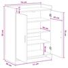 Shoe Cabinet Artisan Oak 73.5 x 36 x 92 cm Particleboard