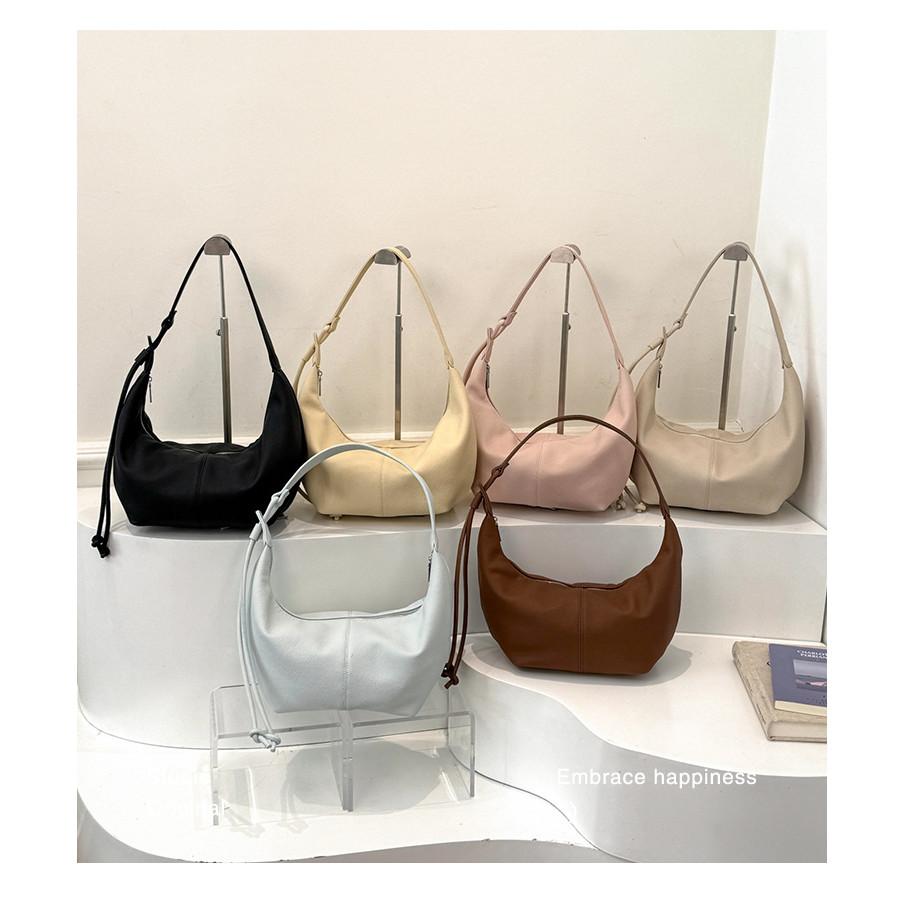 IELGY Ladies Dumpling Bag Large Capacity Spring Summer All-Match Soft Leather Messenger Bag