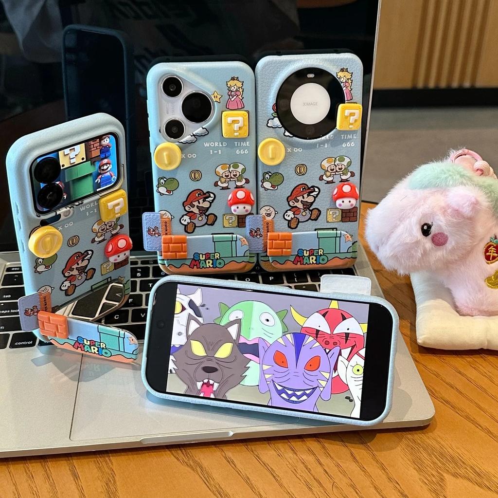 The Mario stand model is suitable for Apple 17 phone case 16promax drop-resistant all-inclusive protective case
