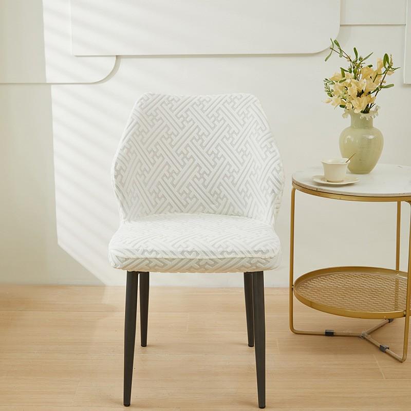 1PC Irregular Shape Dining Chair Cover Stretch Jacquard Armchair Covers Slipcover Universal Soft Protector Case Home Decor